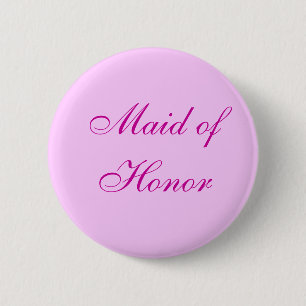 Pink Maid of Honor Button