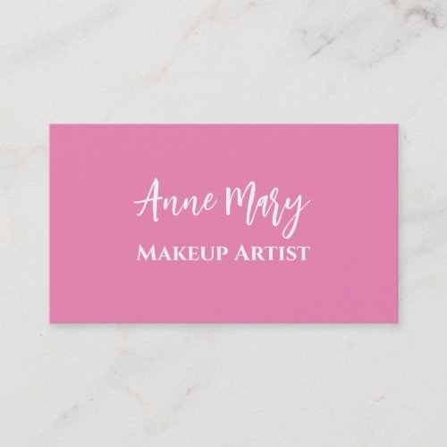 Pink Makeup Artist Beauty Hair Salon Custom Girly Business Card