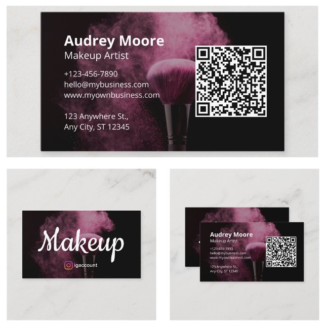 Pink Makeup Artist Business Card (Pink Makeup Artist Business Card
)