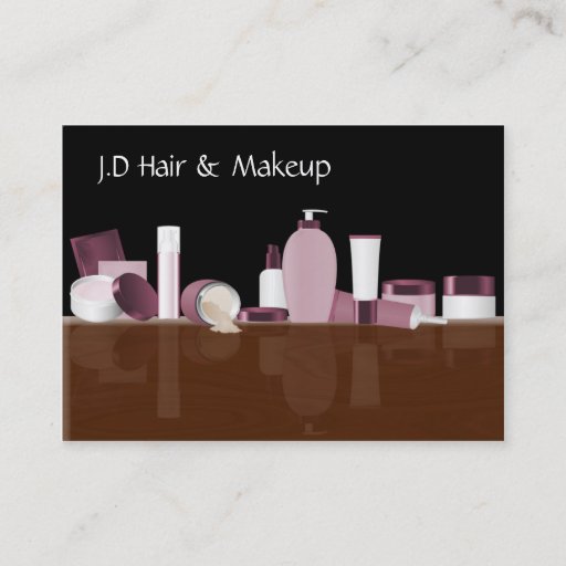 Customizable pink Makeup artist Business Cards