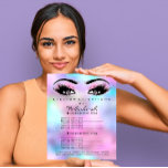 Pink Makeup Beauty Salon Rose Holograph Ombre Flyer<br><div class="desc">florenceK luxury beauty salon colletion</div>
