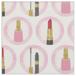 Pink Makeup Cosmetics Pattern Cosmetology Fabric