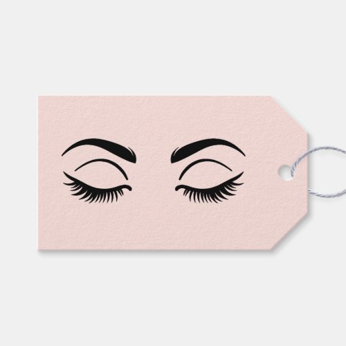 Pink Makeup Lashes  Brows Beauty  Gift Tags