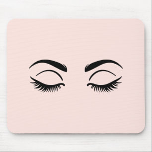 Pink Makeup Lashes & Brows Beauty  Mouse Pad