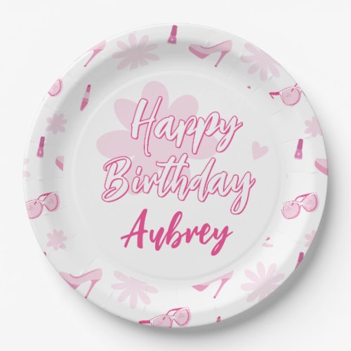 Pink Malibu Come on Besties Birthday Party Any Age Paper Plates