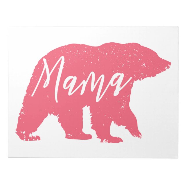 Pink Mama Bear Notepad (Front)