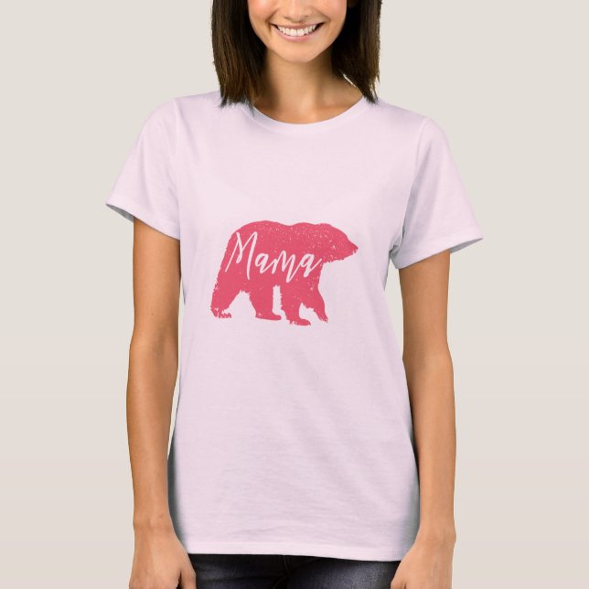 Pink Mama Bear T-Shirt (Front)