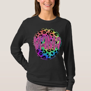 Pink Mama Leopard Cheetah Western Mom Mother's Day T-Shirt