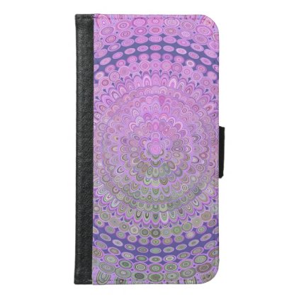 Pink Mandala Circle Samsung Galaxy S6 Wallet Case