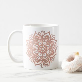 Pink Mandala Flower Coffee Mug