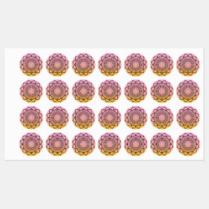 Pink mandala -Mandalaart Labels