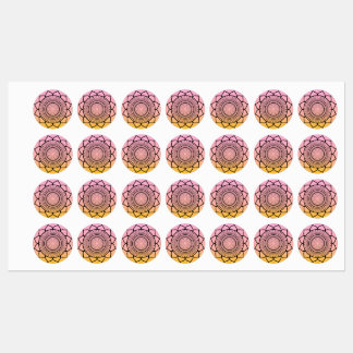 Pink mandala -Mandalaart Labels
