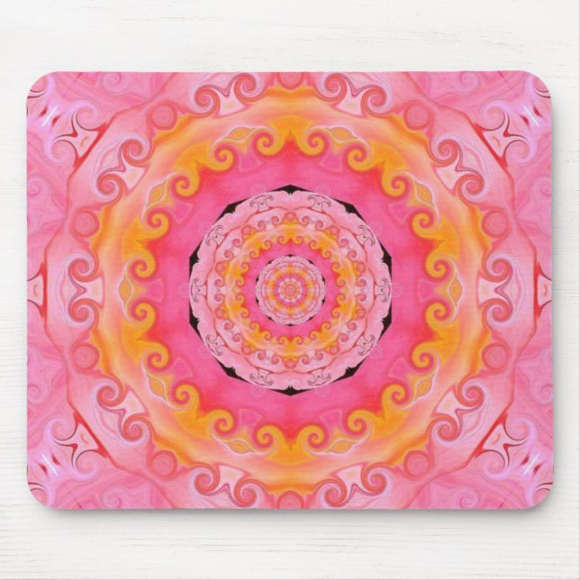 Pink mandala mouse pad (Front)