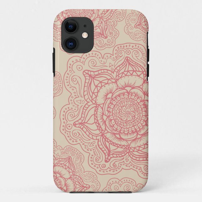 Pink Mandala Pattern Case-Mate iPhone Case (Back)