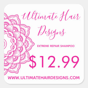 Pink Mandala Price Square Sticker