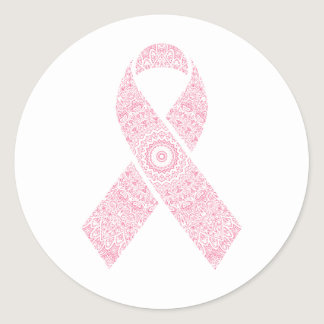 Pink Mandala Ribbon Breast Cancer | Sticker