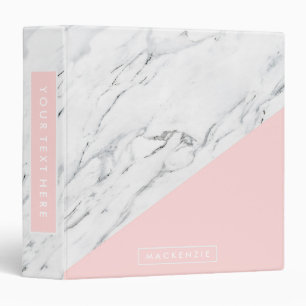 Pink & Marble 3 Ring Binder