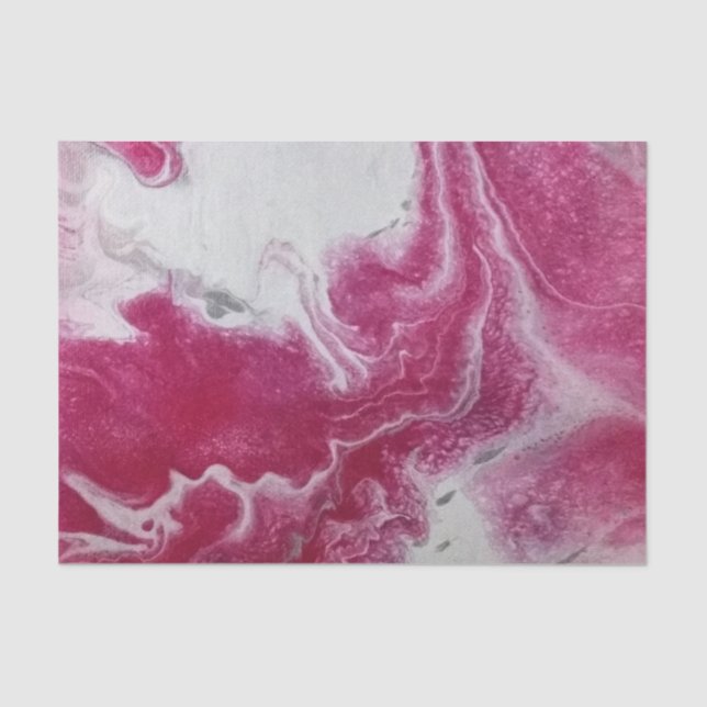 Pink Marble Abstract Tissue Paper (Front)