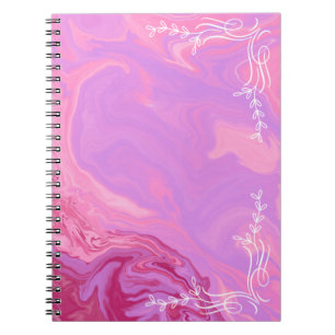 Pink Marble Aesthetic Notebook