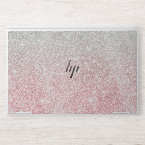 Pink Marble and Rose Gold HP Laptop Skin