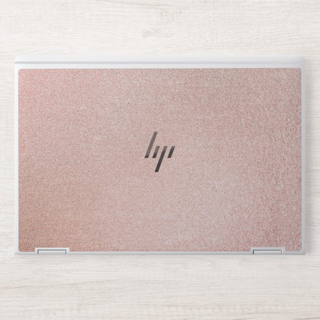 Pink Marble and Rose Gold Marble HP Laptop Skin (Front)
