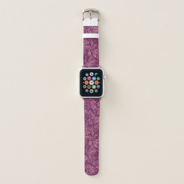 Pink marble apple watch band (Front)