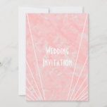 Pink Marble Art Deco Design Wedding Invitation