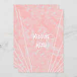 Pink Marble Art Deco Design Wedding Menu