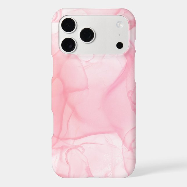 Pink marble background, fluid art background iphone case (Back)