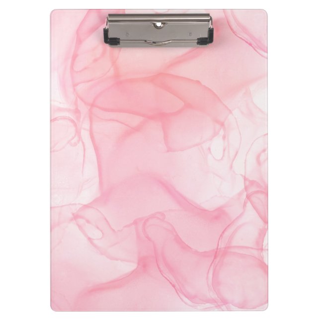 Pink marble background, fluid art background noteb clipboard (Front)