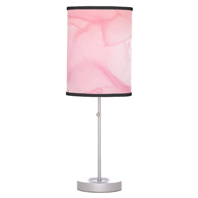 Pink marble background, fluid art background table lamp (Front)