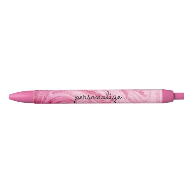 pink marble beautiful texture pattern personalize pen (Front)