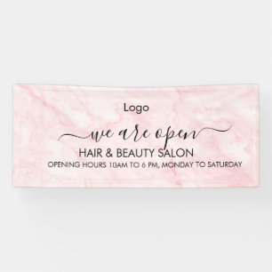 Pink Marble Beauty Salon Banner