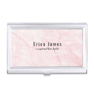 Pink Marble Beauty Salon Business Card Case