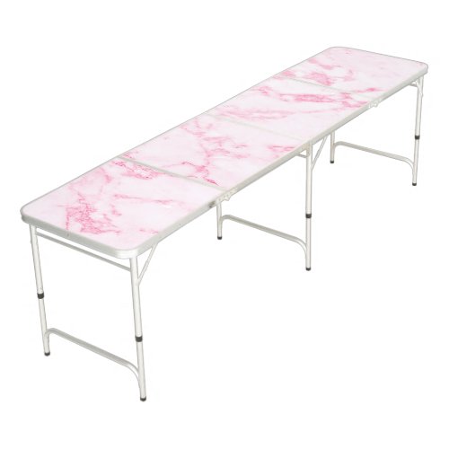 Pink  Marble Beer Pong Table