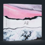 Pink Marble Binder<br><div class="desc">This stylish binder features a pink and black marble pattern and can be personalized with a name and monogram initials. Simple and chic.</div>