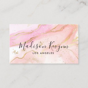  Pink  Marble  Business Card