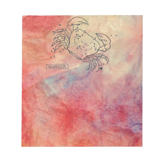 Pink Marble Cancer Notepad (Front)