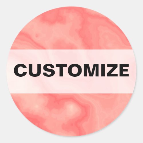 Pink Marble Classic Round Sticker
