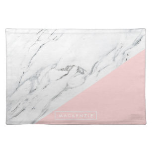 Pink & Marble Cloth Placemat