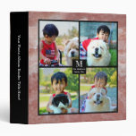 Pink Marble Collage Personalized Photo Album 3 Ring Binder