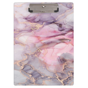 pink marble cute elegant gray clipboard