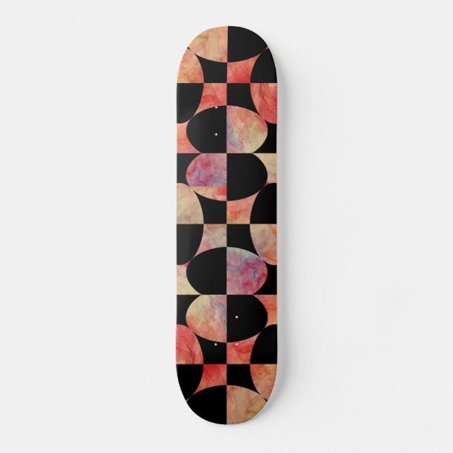 Pink Marble Design Skateboard (Front)