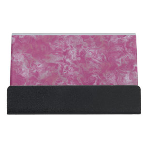 Pink marble desk business card holder