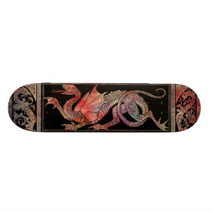 Pink Marble Dragon Skateboard Deck