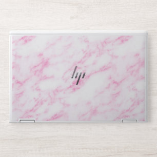 "Pink Marble Elegance Stylish Laptop Skin for HP"