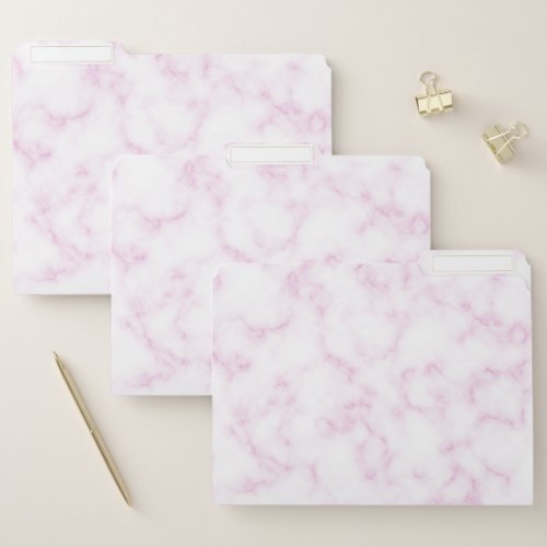 Pink Marble File Folder