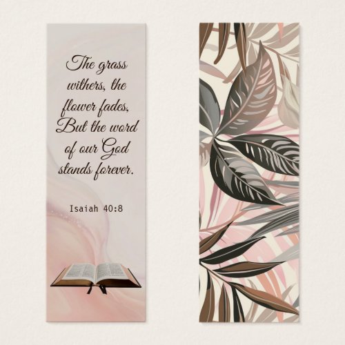 Pink Marble Floral Elegant Bible Scripture Verse