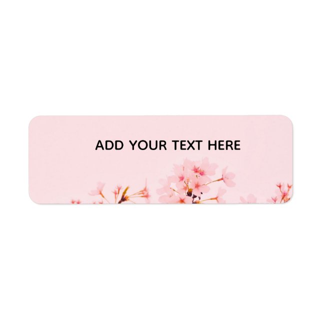 pink marble flower Address Label (Front)