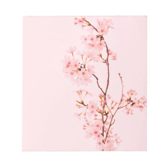 pink marble flower Notepad (Front)